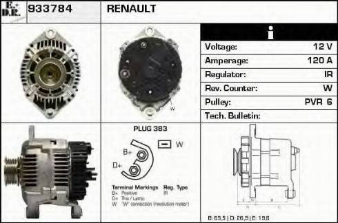 EDR 933784 - Генератор vvparts.bg