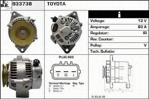 EDR 933738 - Генератор vvparts.bg