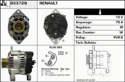 EDR 933729 - Генератор vvparts.bg