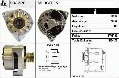 EDR 933720 - Генератор vvparts.bg