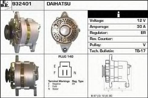 EDR 932401 - Генератор vvparts.bg