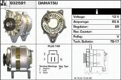 EDR 932591 - Генератор vvparts.bg