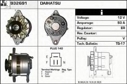 EDR 932691 - Генератор vvparts.bg