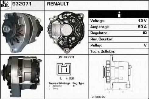 EDR 932071 - Генератор vvparts.bg