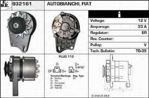 EDR 932161 - Генератор vvparts.bg