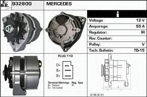 EDR 932800 - Генератор vvparts.bg