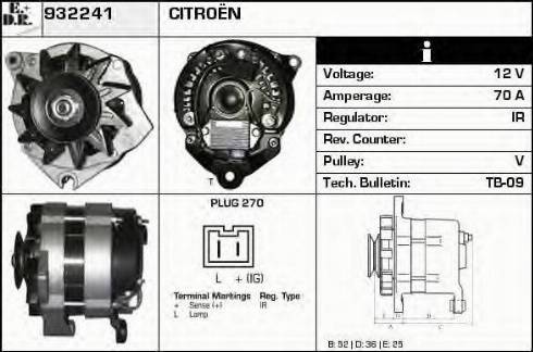 EDR 932241 - Генератор vvparts.bg