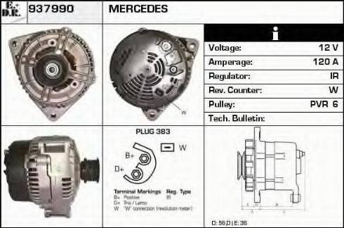 EDR 937990 - Генератор vvparts.bg