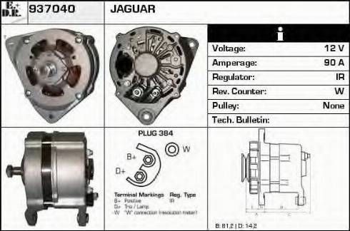 EDR 937040 - Генератор vvparts.bg