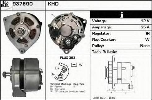 EDR 937890 - Генератор vvparts.bg