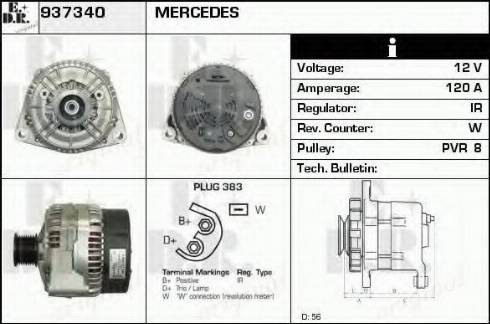 EDR 937340 - Генератор vvparts.bg