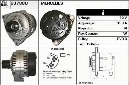 EDR 937380 - Генератор vvparts.bg