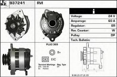 EDR 937241 - Генератор vvparts.bg