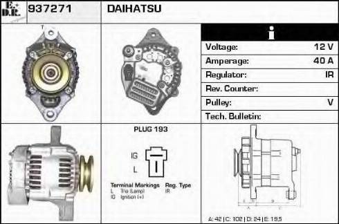 EDR 937271 - Генератор vvparts.bg