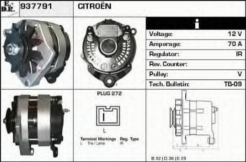 EDR 937791 - Генератор vvparts.bg