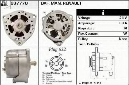 EDR 937770 - Генератор vvparts.bg