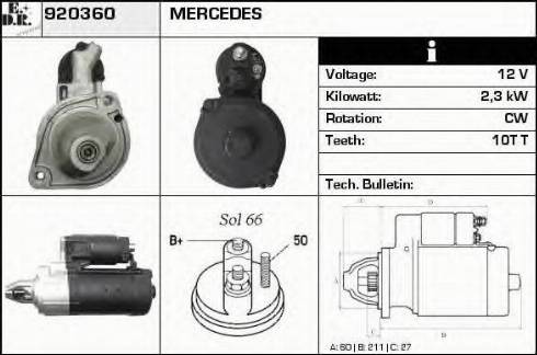 EDR 920360 - Стартер vvparts.bg