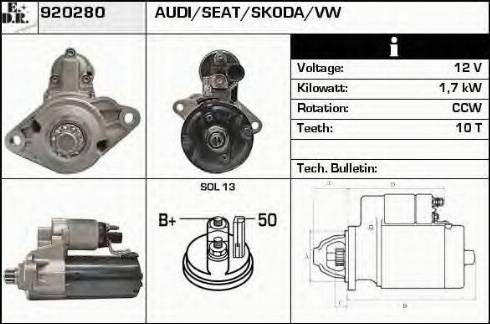 EDR 920280 - Стартер vvparts.bg