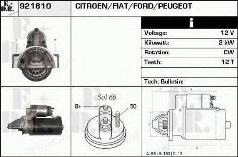 EDR 921810 - Стартер vvparts.bg