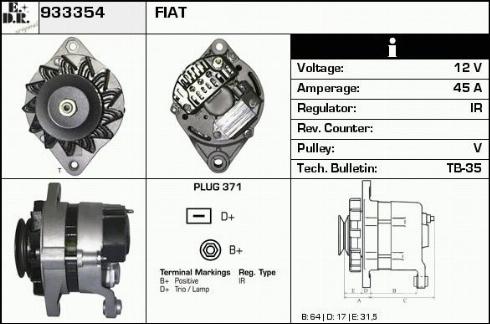 EDR WA14465 - Генератор vvparts.bg