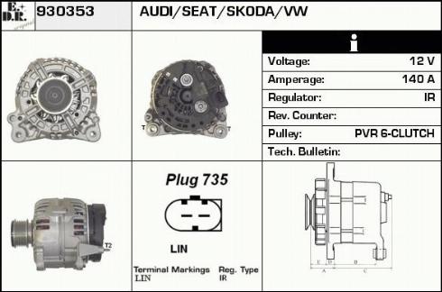 EDR WA11464 - Генератор vvparts.bg