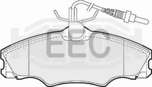 EEC BRP0901 - Комплект спирачно феродо, дискови спирачки vvparts.bg