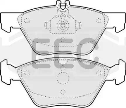 EEC BRP0923 - Комплект спирачно феродо, дискови спирачки vvparts.bg