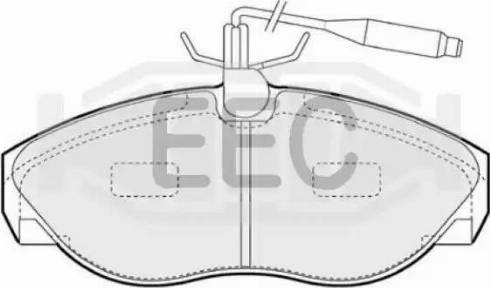 EEC BRP0867 - Комплект спирачно феродо, дискови спирачки vvparts.bg