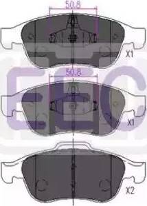 EEC BRP1669 - Комплект спирачно феродо, дискови спирачки vvparts.bg