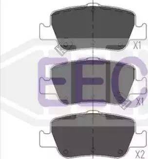 EEC BRP1674 - Комплект спирачно феродо, дискови спирачки vvparts.bg