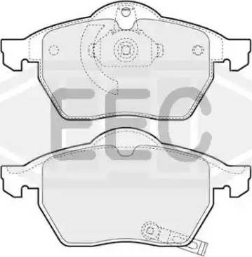 EEC BRP1064 - Комплект спирачно феродо, дискови спирачки vvparts.bg