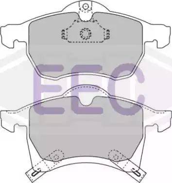 EEC BRP1023 - Комплект спирачно феродо, дискови спирачки vvparts.bg