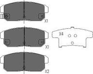 EEC BRP1369 - Комплект спирачно феродо, дискови спирачки vvparts.bg