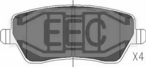 EEC BRP1312 - Комплект спирачно феродо, дискови спирачки vvparts.bg