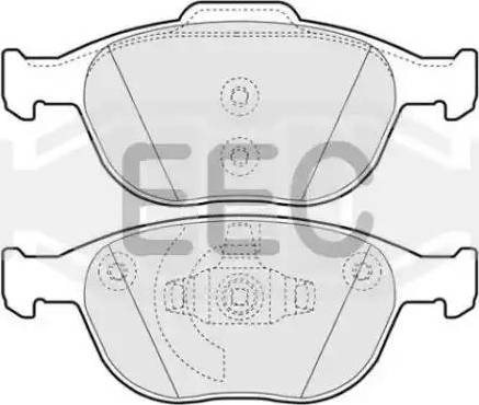 EEC BRP1326 - Комплект спирачно феродо, дискови спирачки vvparts.bg