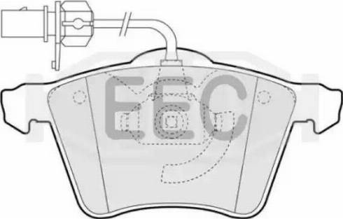 EEC BRP1323 - Комплект спирачно феродо, дискови спирачки vvparts.bg