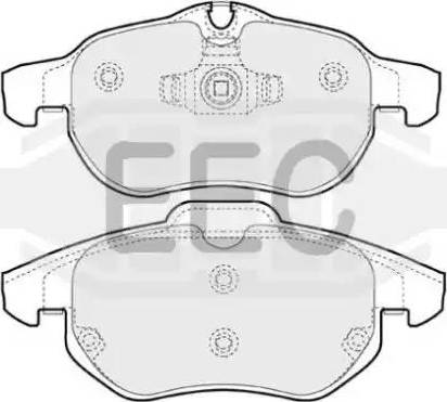 EEC BRP1248 - Комплект спирачно феродо, дискови спирачки vvparts.bg