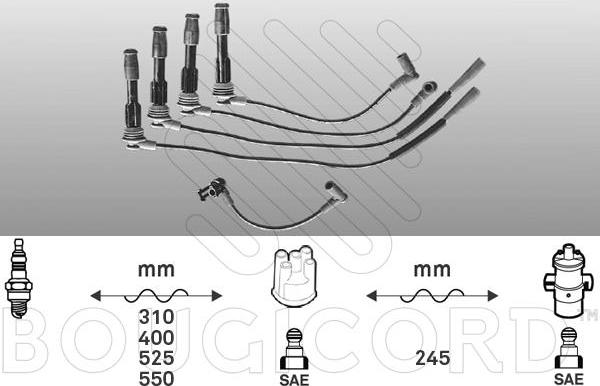 EFI 2476 - Комплект запалителеи кабели vvparts.bg