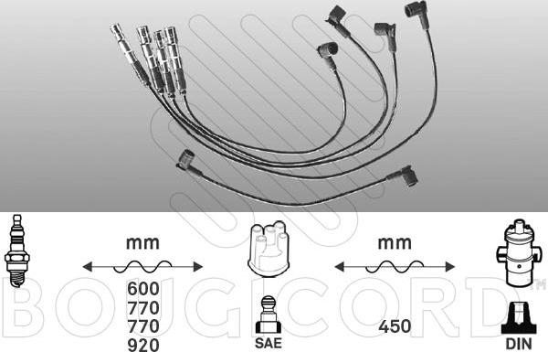 EFI 7155 - Комплект запалителеи кабели vvparts.bg