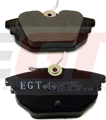 EGT 321680EGT - Комплект спирачно феродо, дискови спирачки vvparts.bg