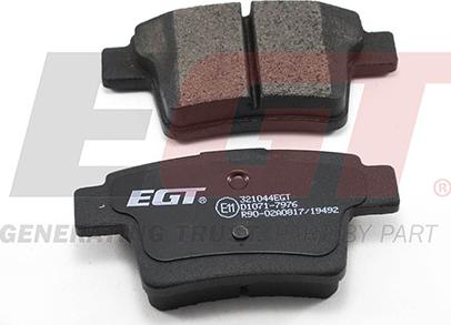 EGT 321044EGT - Комплект спирачно феродо, дискови спирачки vvparts.bg
