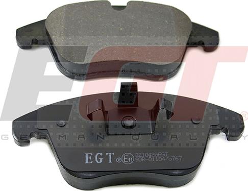 EGT 321042CEGT - Комплект спирачно феродо, дискови спирачки vvparts.bg