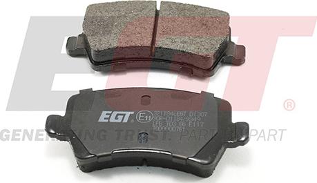 EGT 321184cEGT - Комплект спирачно феродо, дискови спирачки vvparts.bg