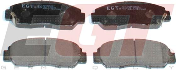 EGT 321825EGT - Комплект спирачно феродо, дискови спирачки vvparts.bg
