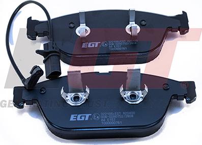 EGT 322106cEGT - Комплект спирачно феродо, дискови спирачки vvparts.bg