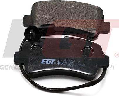EGT 322110EGT - Комплект спирачно феродо, дискови спирачки vvparts.bg