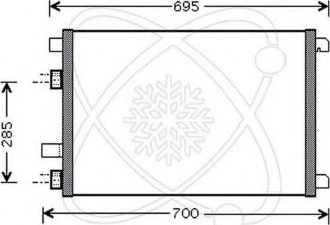 EACLIMA 30R0056 - Кондензатор, климатизация vvparts.bg