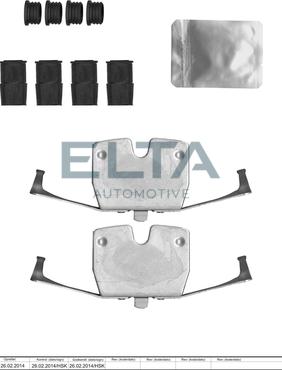 Elta Automotive EA8776 - Комплект принадлежности, дискови накладки vvparts.bg