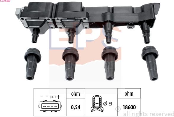 EPS 1.970.407 - Запалителна бобина vvparts.bg