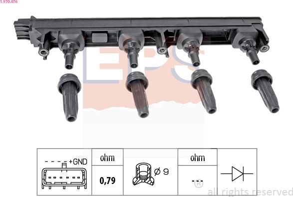 EPS 1.970.476 - Запалителна бобина vvparts.bg